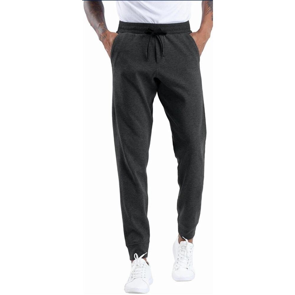 The Gym People Mens' Fleece Joggers Pants with Deep Pockets in Loose-fit Style